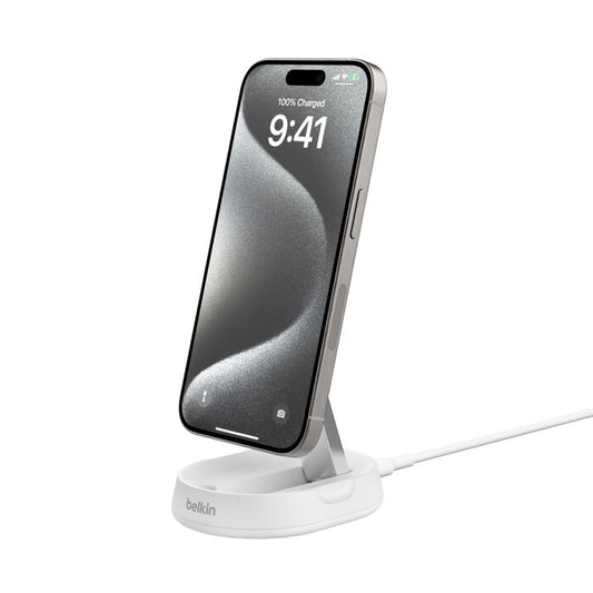 BELKIN QI2 WIRELESS CHARGING 15W TRAVEL STAND WHT - 745883868384