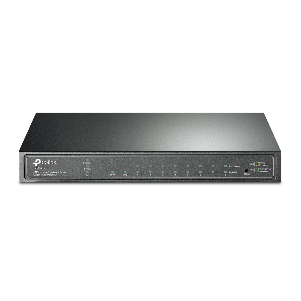 TP-LINK TL-SG2210P Omada Smart 8-Port Gigabit PoE 61w Switch with 2 SFP Slots - 6935364030698
