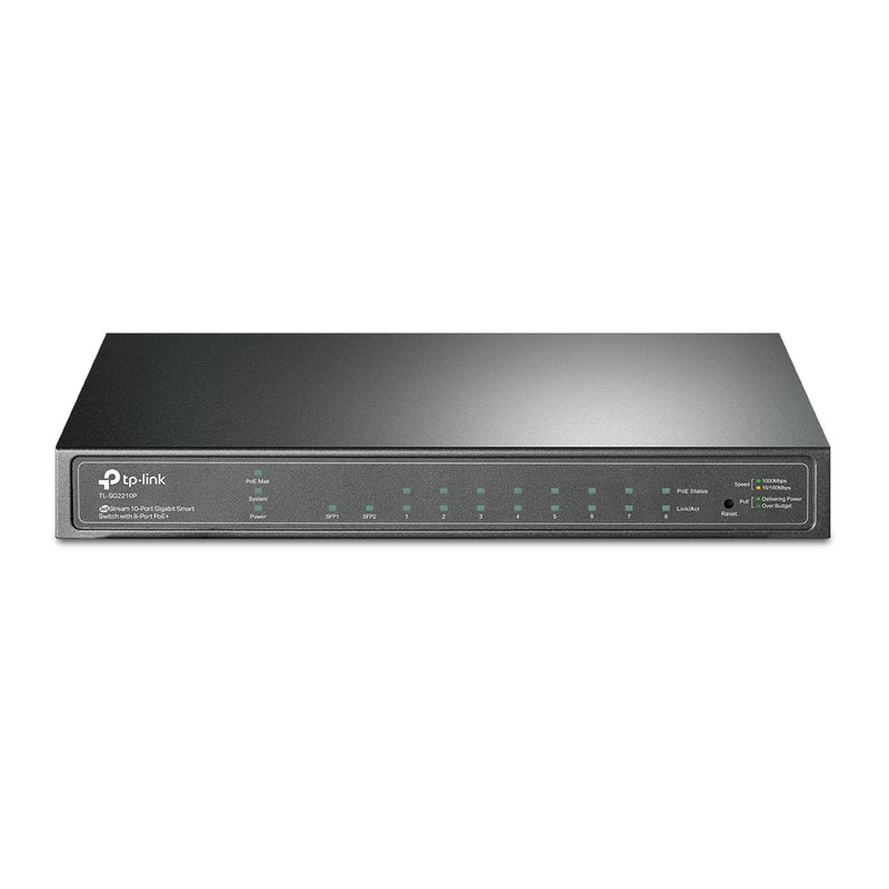 TP-LINK TL-SG2210P Omada Smart 8-Port Gigabit PoE 61w Switch with 2 SFP Slots - 6935364030698