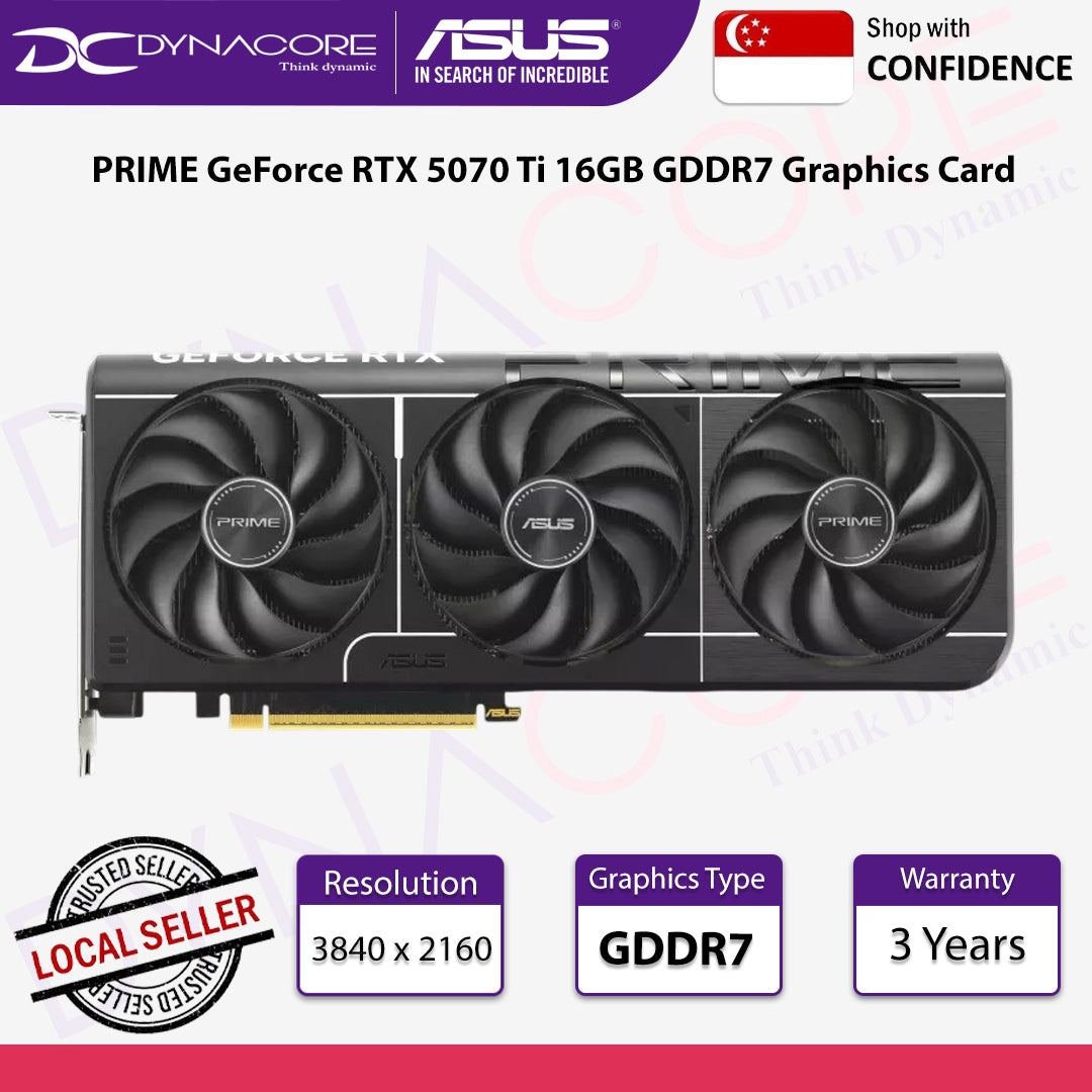 ASUS PRIME GeForce RTX 5070 Ti 16GB GDDR7 Graphics Card - RTX5070 5070Ti PRIME-RTX5070TI-16G - 4711387878057
