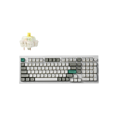 Keychron Q5 Max QMK/VIA Wireless Custom Mechanical Keyboard - Shell White - Banana - 4895248864431