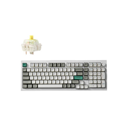 Keychron Q5 Max QMK/VIA Wireless Custom Mechanical Keyboard - Shell White - Banana - 4895248864431