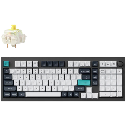 Keychron Q5 Max QMK/VIA Wireless Custom Mechanical Keyboard - Carbon Black - Banana Switches - 4895248864400