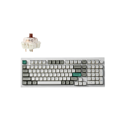 Keychron Q5 Max QMK/VIA Wireless Custom Mechanical Keyboard - Shell White - Brown - 4895248864424