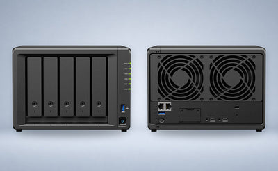 Synology DS1525neo+ 5-bay Plus series model with AMD Ryzen V1500B, 4GB DDR4 Non-ECC SODIMM - 4711174727209