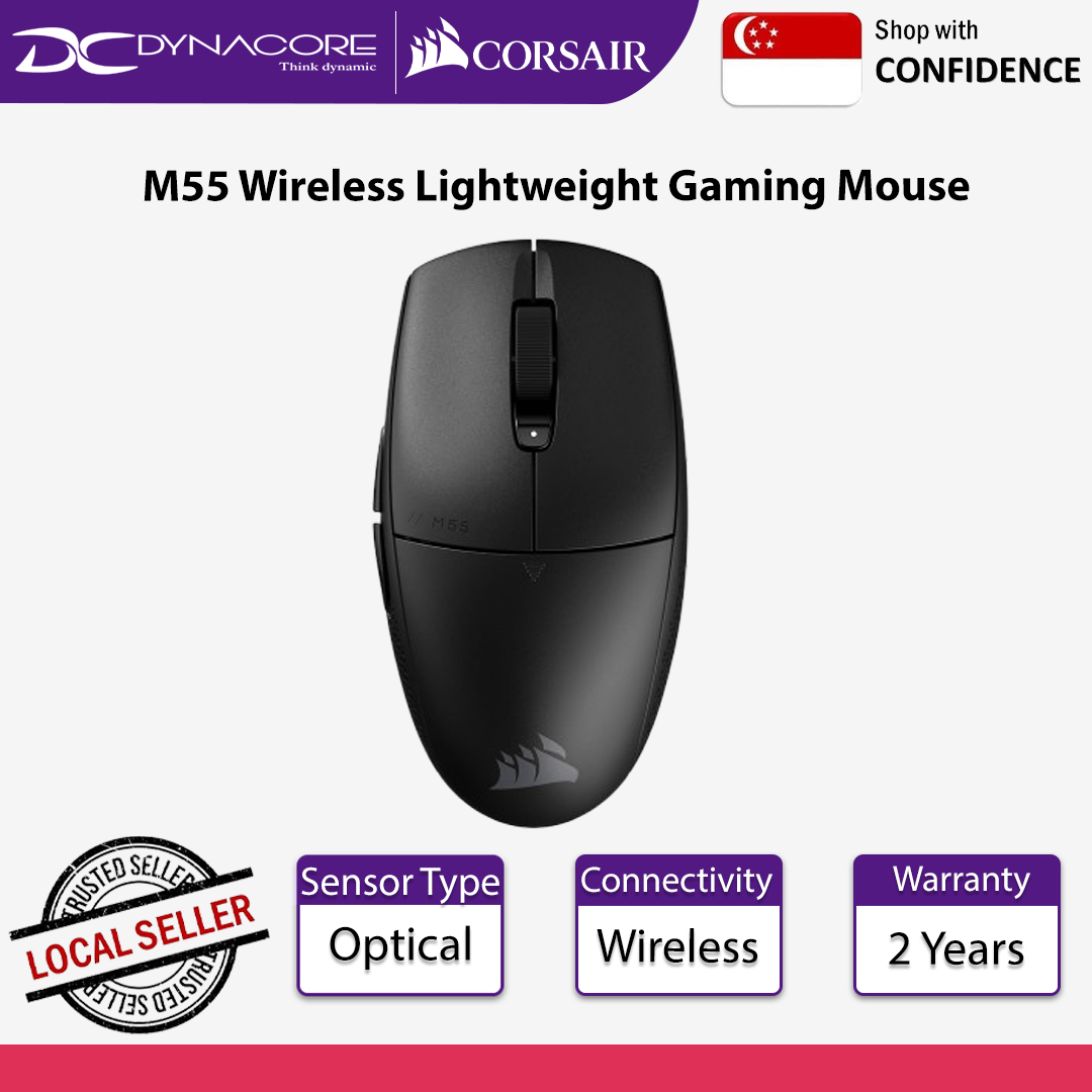 Corsair M55 Wireless Lightweight Gaming Mouse - 840006679295