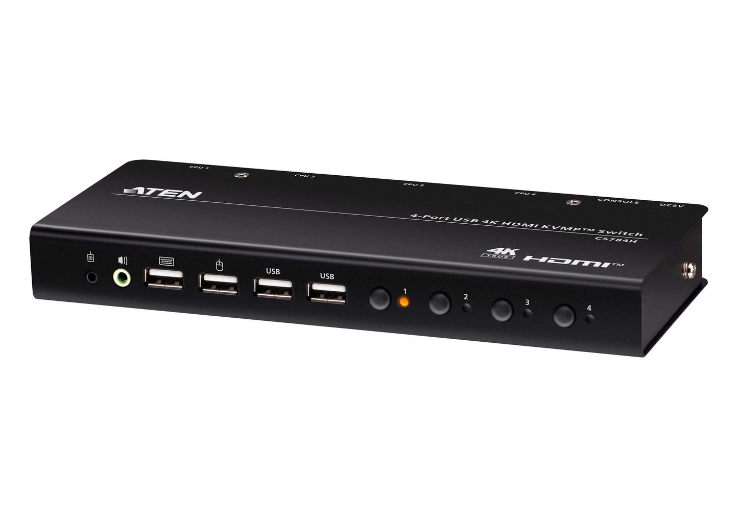 ATEN CS784H-AT-E 4-Port USB 4K HDMI KVMP™ Switch (Cables included) - 672792009563