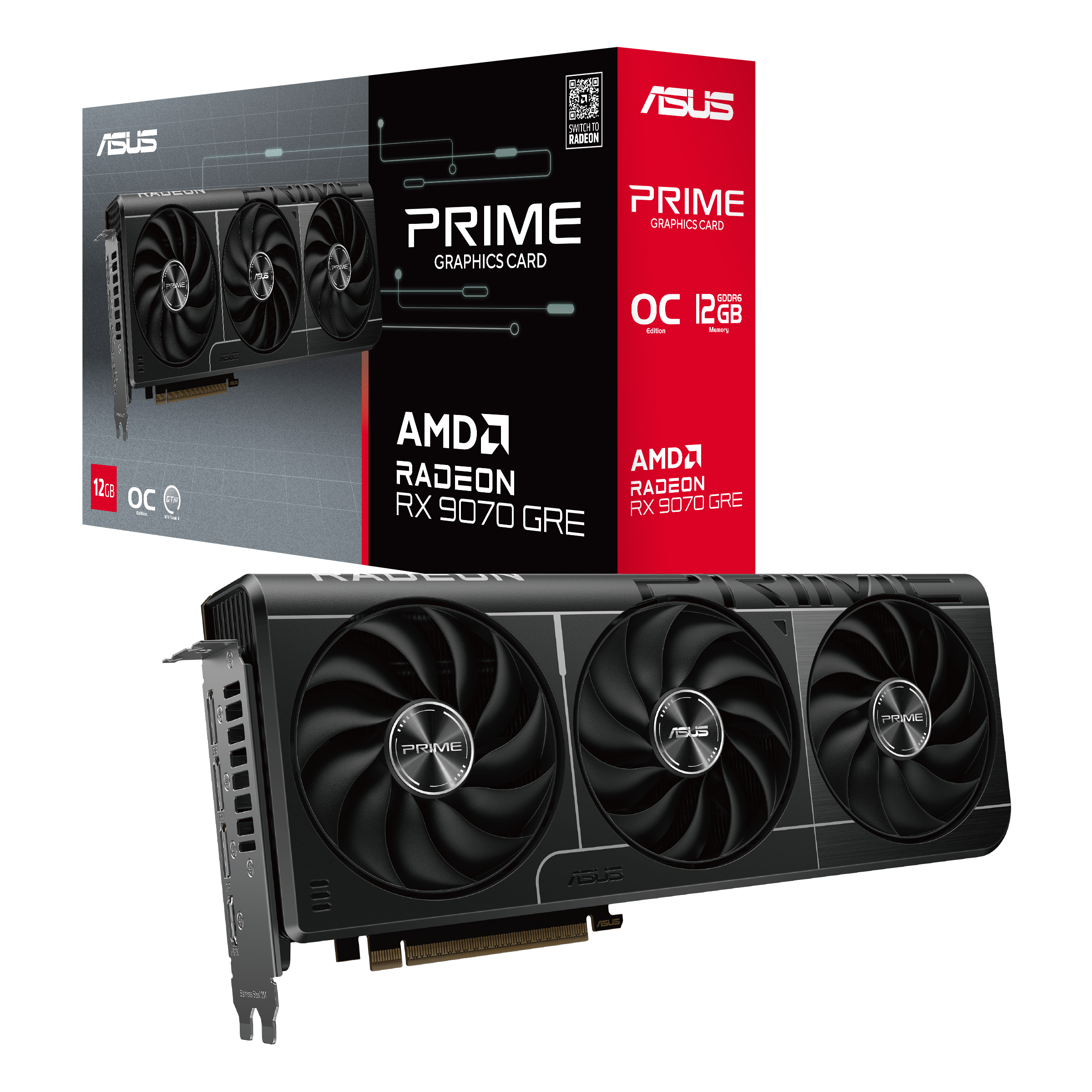 ASUS Prime Radeon RX 9070 GRE EVO OC Edition 12GB GDDR6 - 4711636593410