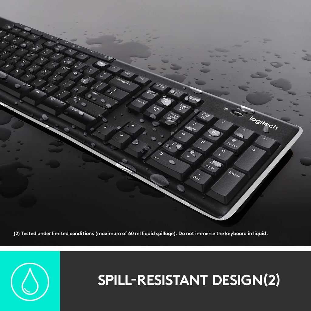 Logitech K270 Full Size Wireless Keyboard with Unifying Receiver for Windows 920-003057 - 097855073921