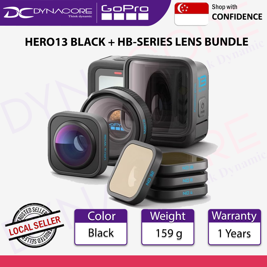 GOPRO HERO13 BLACK + HB-SERIES LENS BUNDLE - CHDRB-132-RW - 810116383306