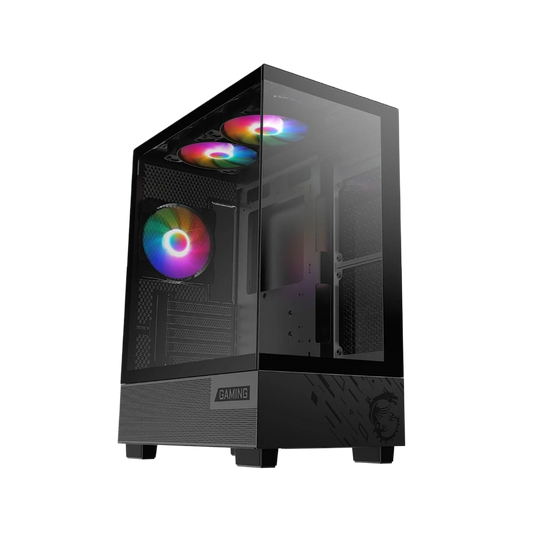 MSI PAG PANO M110A Mid-Tower Gaming PC Case  Micro-ATX Motherboard Support - Black - MSIPANOM110ABLK