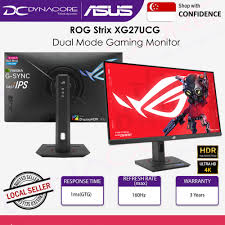 ASUS ROG 27" XG27UCG DUAL 4K-UHD-160Hz -FHD320Hz HDR 1MS USB-C (3YRS)- ASUSXG27UCG