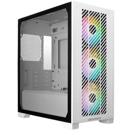 Cooler Master Elite 301 White ARGB Tempered Glass mATX Casing - CMELITE301WHTARGB