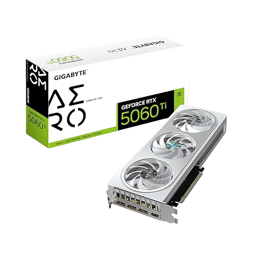 Gigabyte GeForce RTX™ 5060 Ti AERO OC 16G 16GB GDDR7 Graphics Card GV-N506TAERO OC-16GD - 4719331356033