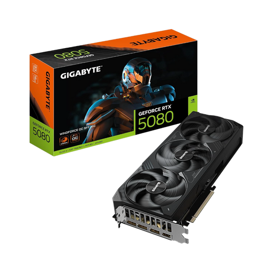 Gigabyte GeForce RTX™ 5080 WINDFORCE OC SFF 16G 16GB GDDR7 Graphics Card GV-N5080WF3OC-16GD - 4719331355845