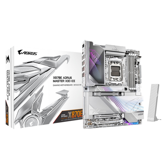 Gigabyte X870E AORUS Master X3D ICE AMD AM5 DDR5 ATX Motherboard - 4719331876517