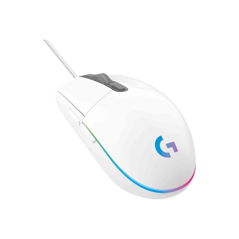 LOGITECH G203 LIGHTSYNC RGB WIRED MOUSE WHITE (2Y) - 097855155955