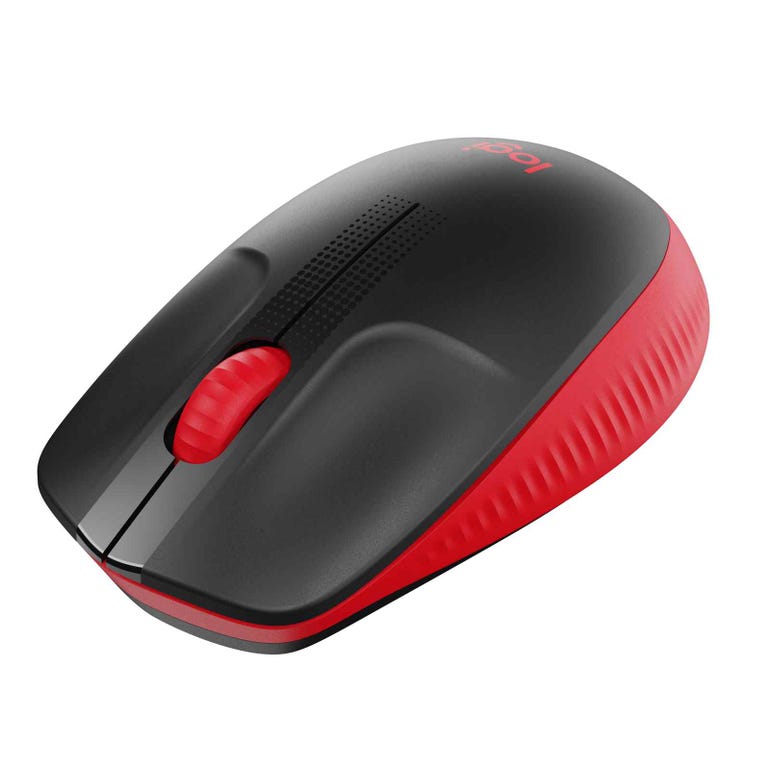LOGITECH M190 FULL-SIZE WIRELESS MOUSE CHARCOAL,RED - 097855159984,097855160003