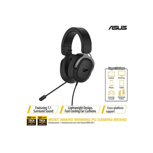 ASUS TUF GAMING H3 7.1 GAMING HEADSET (2Y) - 192876391006