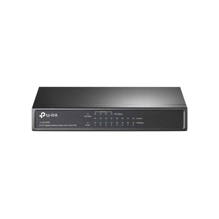 TP-Link TL-SG1008P 8-PORT GIGABIT DESKTOP POE SWITCH, 8 GIGABIT RJ45 PORTS INCLUDING 4 POE PORTS, 802.3AF, 55W POE POWE - 6935364021160