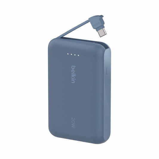 BELKIN BPB021FQBL POWERBANK 10K W/ CABLE BLUE PD 20W - 745883896370
