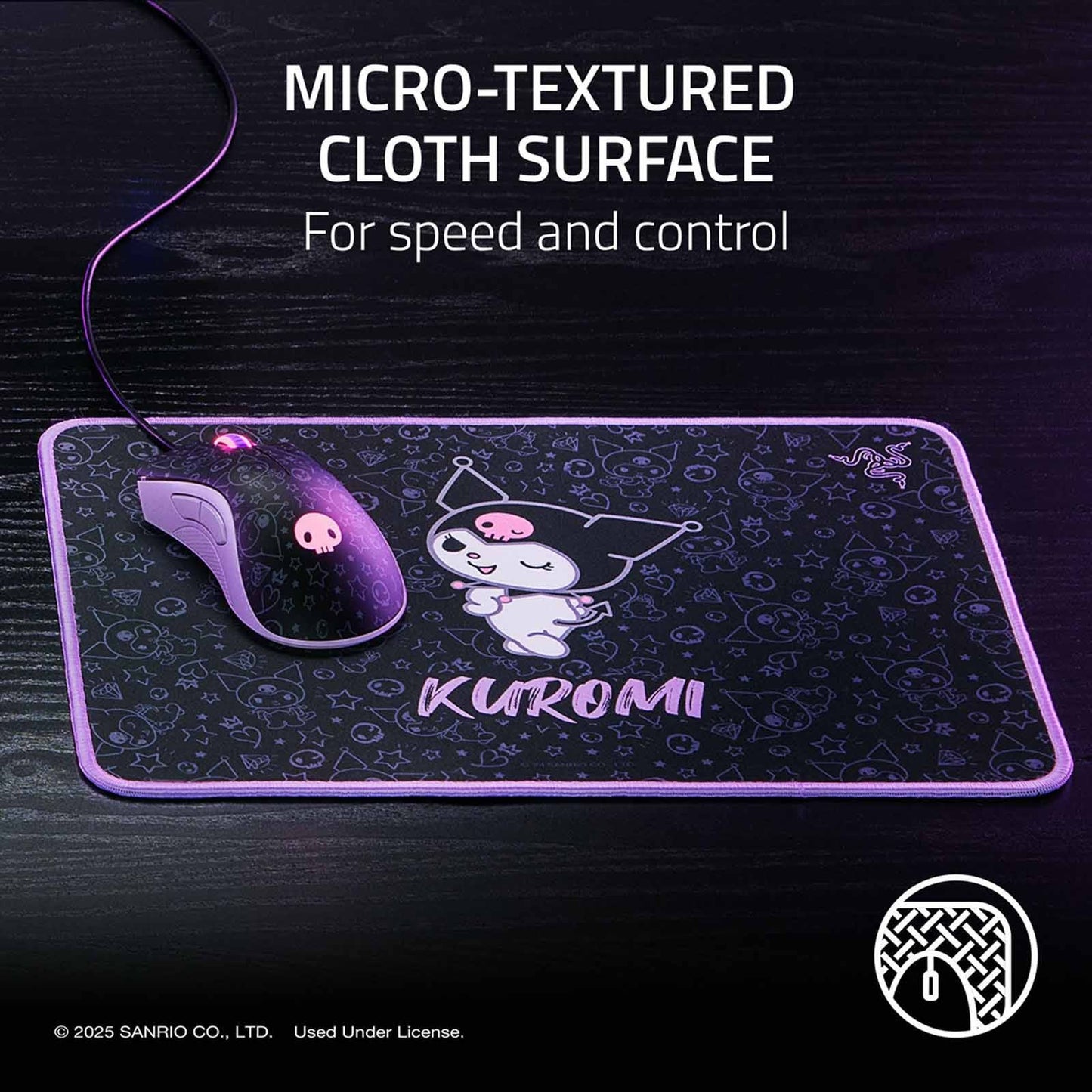 RAZER RZ83-03850400-B3M1 DEATHADDER ESSENTIAL AND GOLIATHUS MOUSE MAT BUNDLE - KUROMI EDITION - FRML PACKAGING - 8887910063507