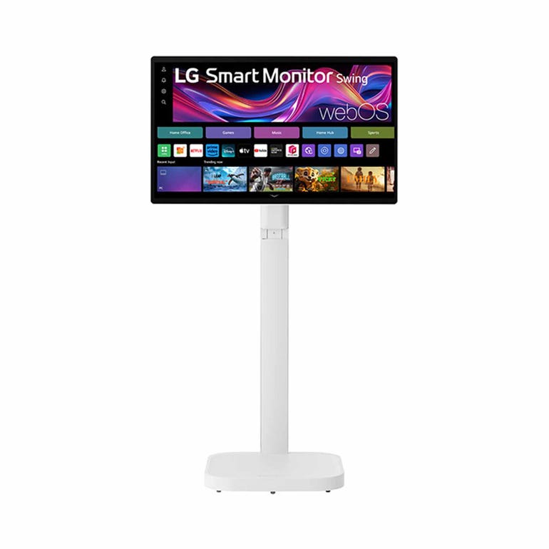 LG 32U889SA 31.5" 4K UHD  5ms  IPS Smart Monitor Swing with Touchscreen and Rolling Stand - LG32U889SA-W
