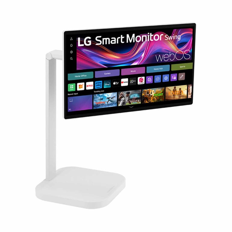LG 32U889SA 31.5" 4K UHD  5ms  IPS Smart Monitor Swing with Touchscreen and Rolling Stand - LG32U889SA-W