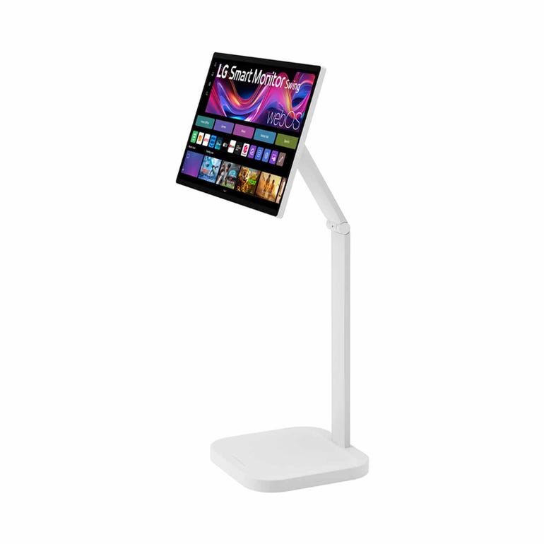 LG 32U889SA 31.5" 4K UHD  5ms  IPS Smart Monitor Swing with Touchscreen and Rolling Stand - LG32U889SA-W