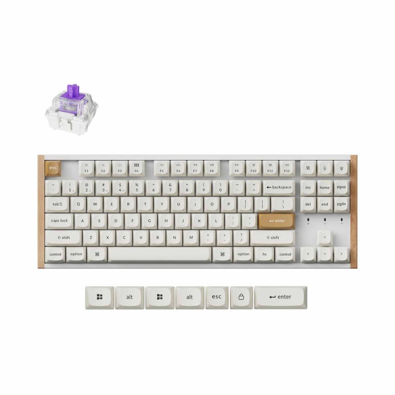KEYCHRON KYCN-K8H-Q1 K8 HE 80%TKL, 87 KEY, WHITE FULL ASSEMBLED, RGB, HOT-SWAP, HALL EFFECT KEYBOARD - SPECIAL ED. - 4894979029003