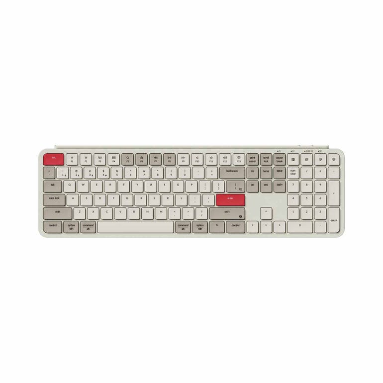 KEYCHRON KYCN-B6P-K13 B6 PRO, 109 KEY, RETRO RED, ULTRA-SLIM WIRELESS KEYBOARD - 4894979018724