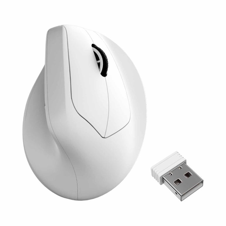 KEYCHRON KYCN-M5-A24 M5 8K 2.4 GHZ WIRELESS ERGONOMIC VERTICAL MOUSE - WHITE - 4895248890102