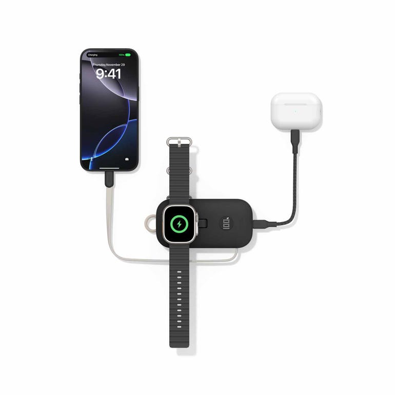 BELKIN BPD012FQBK 10K POWER BANK W/CBL & WATCH CHARGER BLACK - 745883926275