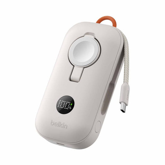 BELKIN BPD012FQSA 10K POWER BANK W/CBL & WATCH CHARGER SAND - 745883926282