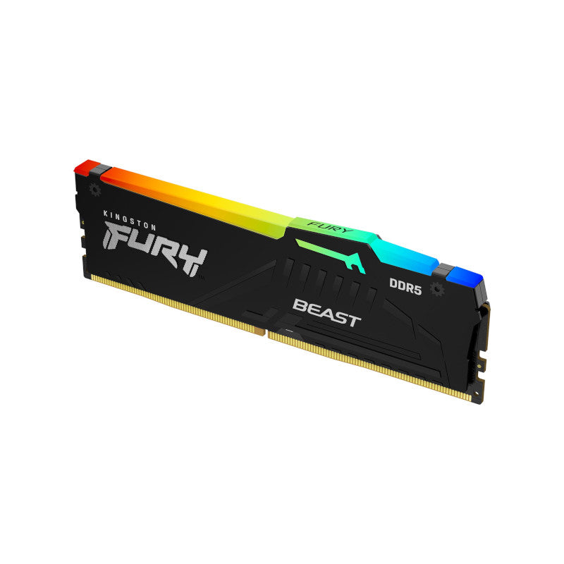 KINGSTON FURY BEAST RGB BLACK 6000MT/s 16GB CL30 AMD/INTEL SINGLE STICK - 740617342956