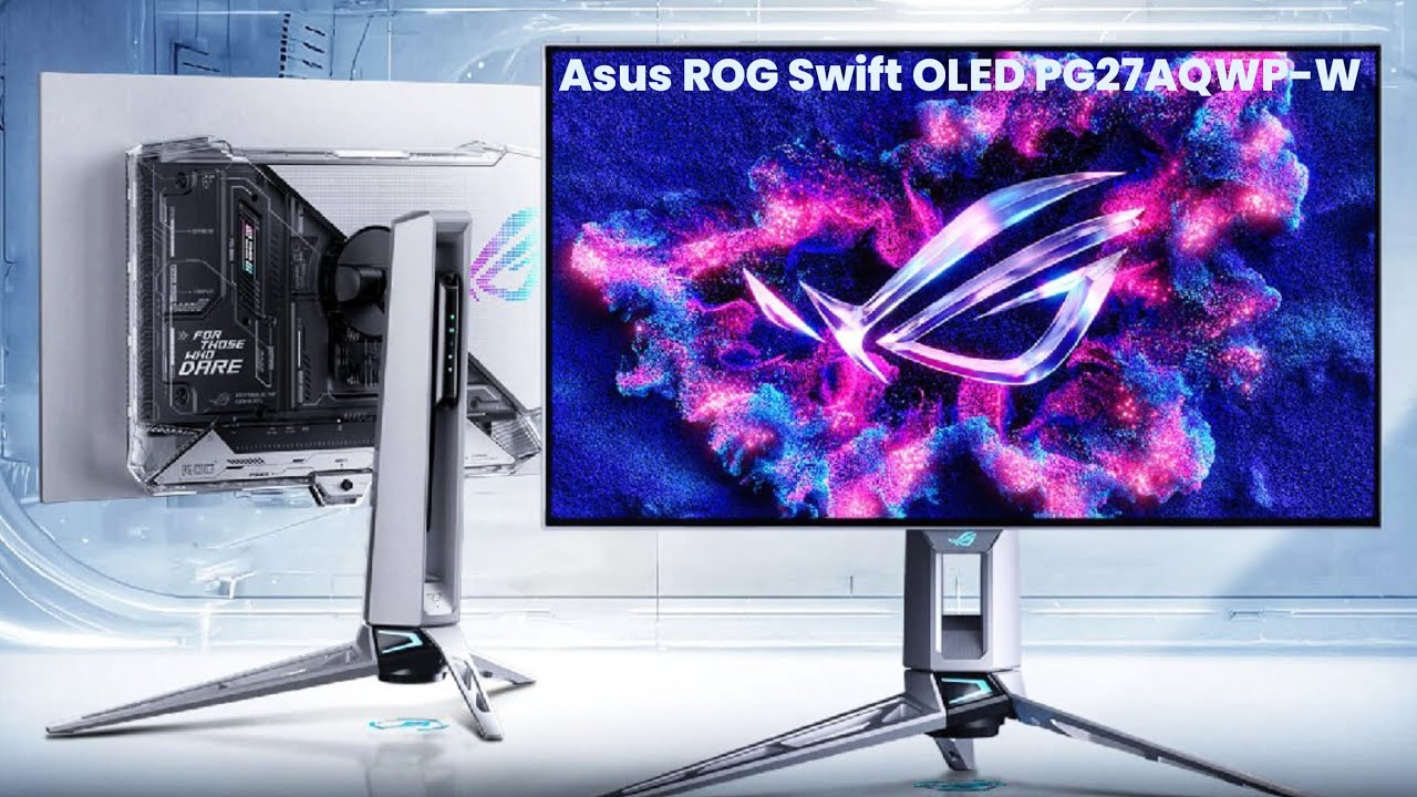 ASUS ROG Swift OLED PG27AQWP-W 27" True Black Glossy Tandem OLED, Dual-Mode QHD Gaming Monitor - ASUSPG27AQWP-W