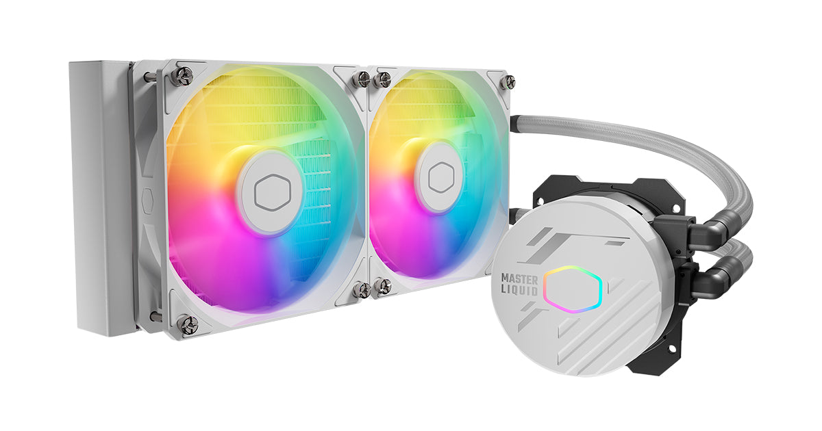 Cooler Master MasterLiquid 240L Core ARGB White CPU Liquid Cooler - 884102110023