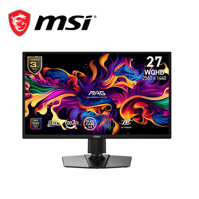 MSI MAG 272QP QD-OLED X24 27-inch QHD QD-OLED Gaming Monitor 240Hz, Flat - MSIMAG272QPQDOLEDX24