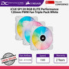 Corsair iCUE SP120 RGB ELITE Performance 120mm PWM Fan Triple Pack White - 840006637776