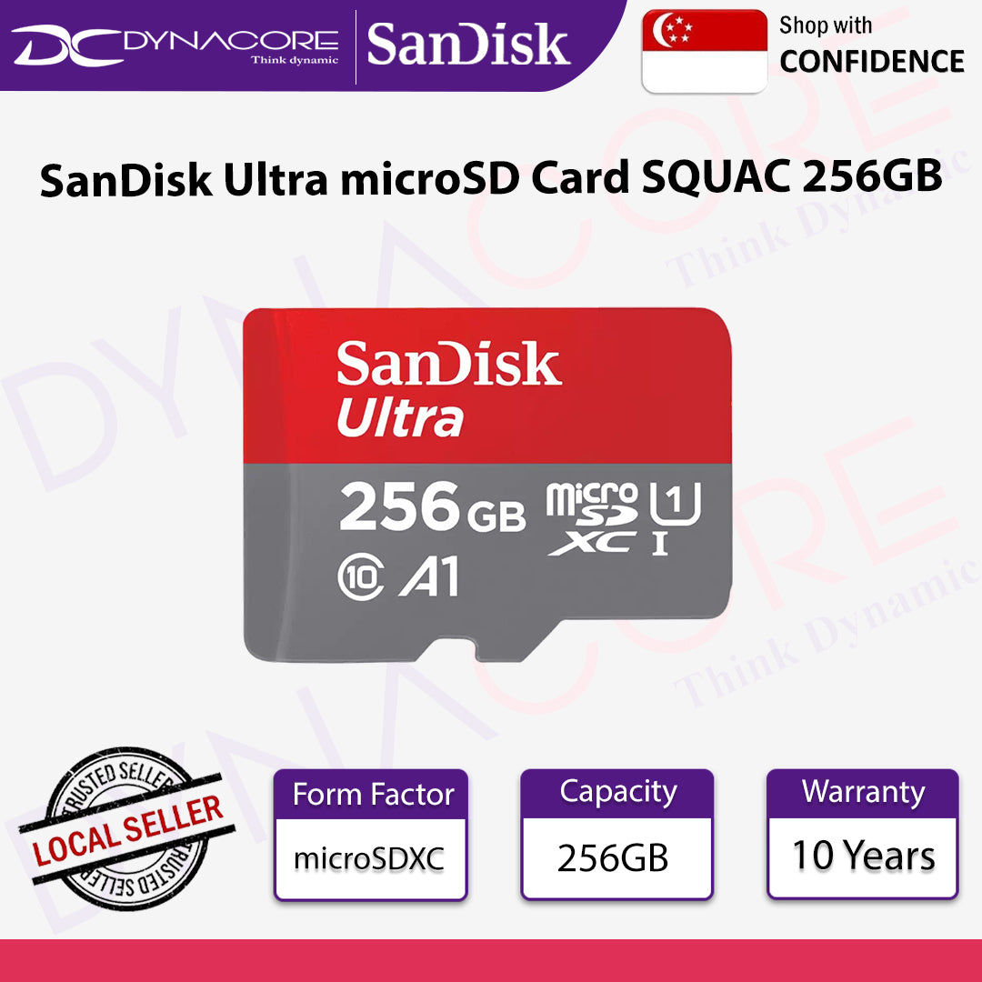 SanDisk Ultra microSD Card SQUAC 256GB - 619659200497