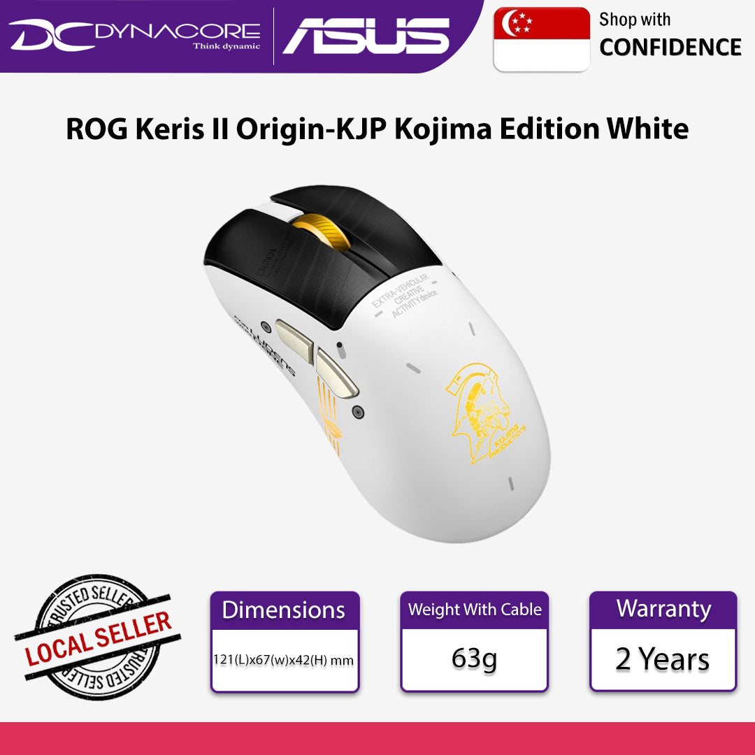 ASUS ROG Keris II Origin-KJP Kojima Edition Wireless Gaming Mouse White - 199291286108