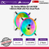 Corsair QL Series White QL140 RGB 140mm RGB LED Fan Dual Pack - 840006619529