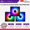 Thermalright TL-C12B-S V3 X3 ARGB 120mm Case Fan - Black 3 Pack - TL-C12B-S V3 X3