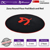 Arozzi Zona Round Floor Pad Black and Red - AZ-ZONA-PAD-BR