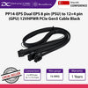 SilverStone PP14-EPS Dual EPS 8 pin (PSU) to 12+4 pin (GPU) 12VHPWR PCIe Gen5 Cable Black - SST-PP14-EPS
