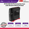 SilverStone RVX01BR-W ATX Computer Case with Window Black and Red - SST-RVX01BR-W