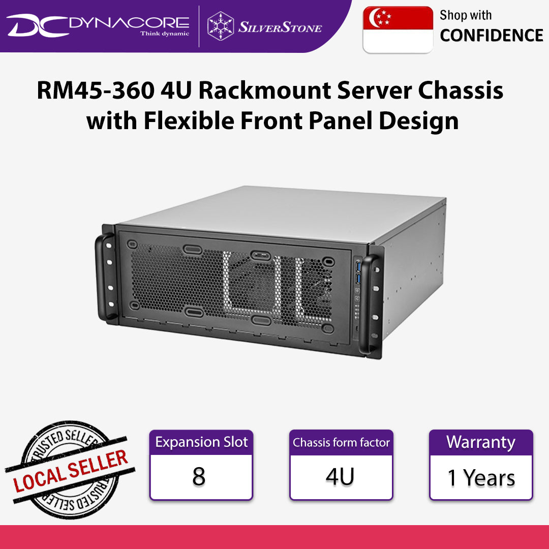 SilverStone RM45-360 4U Rackmount Server Casing with Flexible Front Panel Design - SST-RM45-360