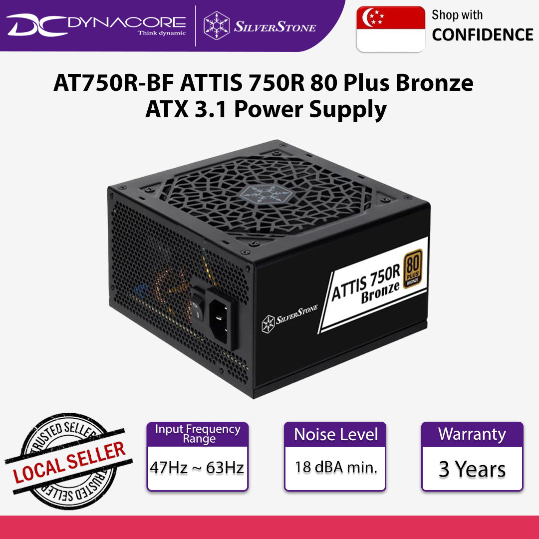 SilverStone AT750R-BF ATTIS 750R 80 Plus Bronze ATX 3.1 Power Supply - SST-AT750R-BF
