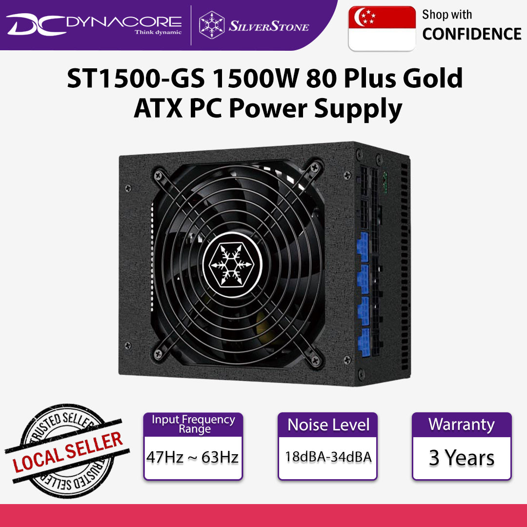 SilverStone ST1500-GS 1500W 80 Plus Gold ATX PC Power Supply - SST-ST1500-GS