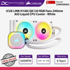 Corsair iCUE LINK H100i QX120 RGB Fans 240mm Radiator RGB AIO Liquid CPU Cooler - White - 840006665854